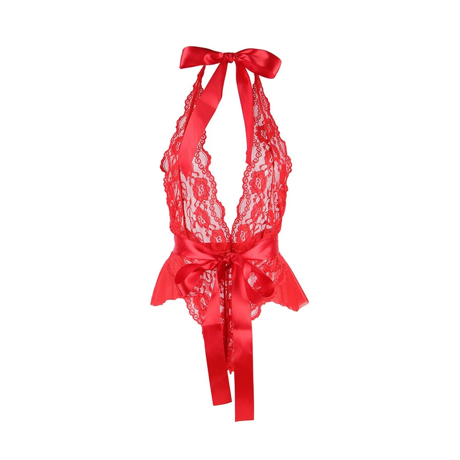 SUBBLIME - 953980 BODY SEXY CON VOLANT + CINTURA ROSSO L/XL